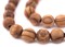 The Bead Chest Olive Wood Beads - Full Strand of Round Christian Rosary Prayer Beads (12mm, Natural)